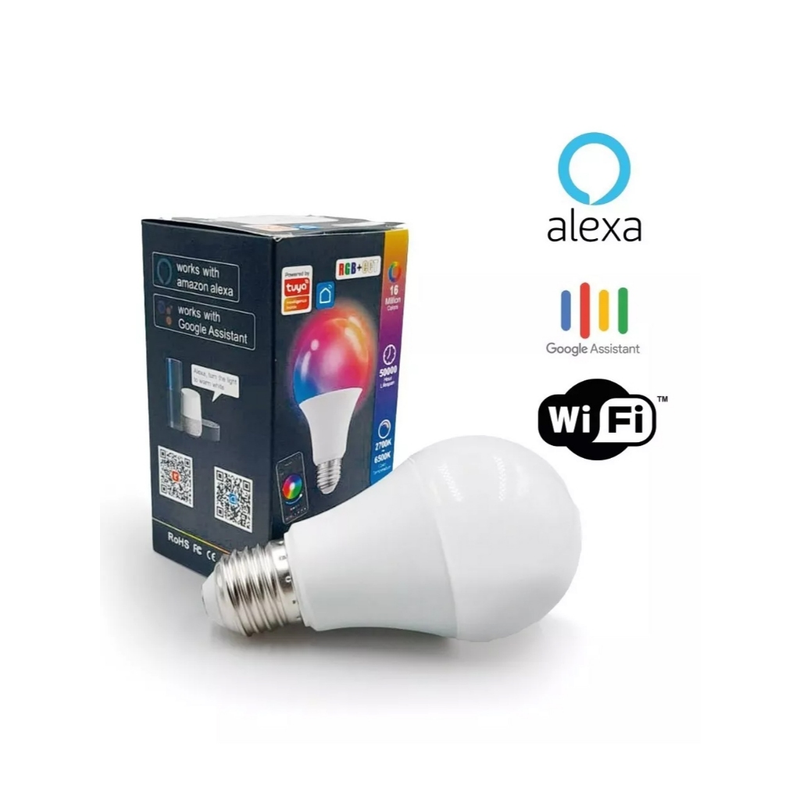 Lâmpada Inteligente LED 15W RGB Wi-Fi Smart Tuya Compatível com Alexa e Google Assistant – Bocal E27