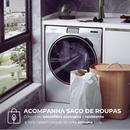 Cesto De Roupa Suja Bambu 72 Litros Lavanderia Com Tampa e Alças Forrado Grande Organizador Banheiro