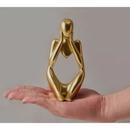 Kit com 3 estatuas pensador, decoração sala luxo