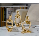 Kit com 3 estatuas pensador, decoração sala luxo
