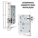 Sistema de língua portuguesa Fechadura Digital Biométrica Eletronica Touch Biometria