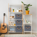 KIT 2/4/6/8 Cesto Organizador de Guarda Roupas Reforçado Caixa para Armazenar Multiuso Rígido