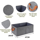 KIT 2/4/6/8 Cesto Organizador de Guarda Roupas Reforçado Caixa para Armazenar Multiuso Rígido