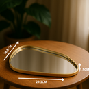 BANDEJA ORGANICA ESPELHADA DECORATIVA MULTIUSO BANHEIRO LAVABO SALA PRETO DOURADO