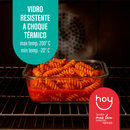 Conjunto Potes 640ml Vidro Hermético 4 Travas Marmita Alta Vedação Marmita Kit 2/3/5