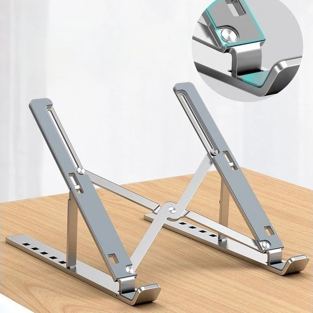 Laptop Suporte Base Notebook Tablet Alumínio Dobrável Portátil