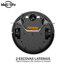 Aspirador de Pó Para Casa Robô Inteligente Com Sensores Anti- queda IDALI LIFE